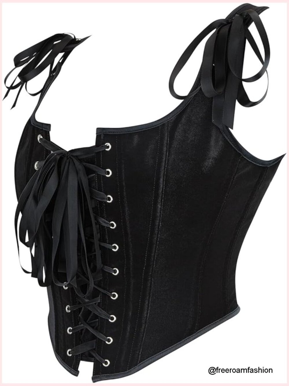 Steampunk Gothic Bustier Corset Lace-up Shapewear Crop Tank Bodice Camisole